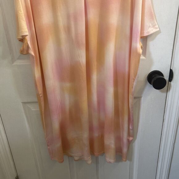 NWT Stars Above Plus 1X Sleep Shirt Nightgown Tie Dye Pink Modal Soft Pajama - Picture 12 of 16